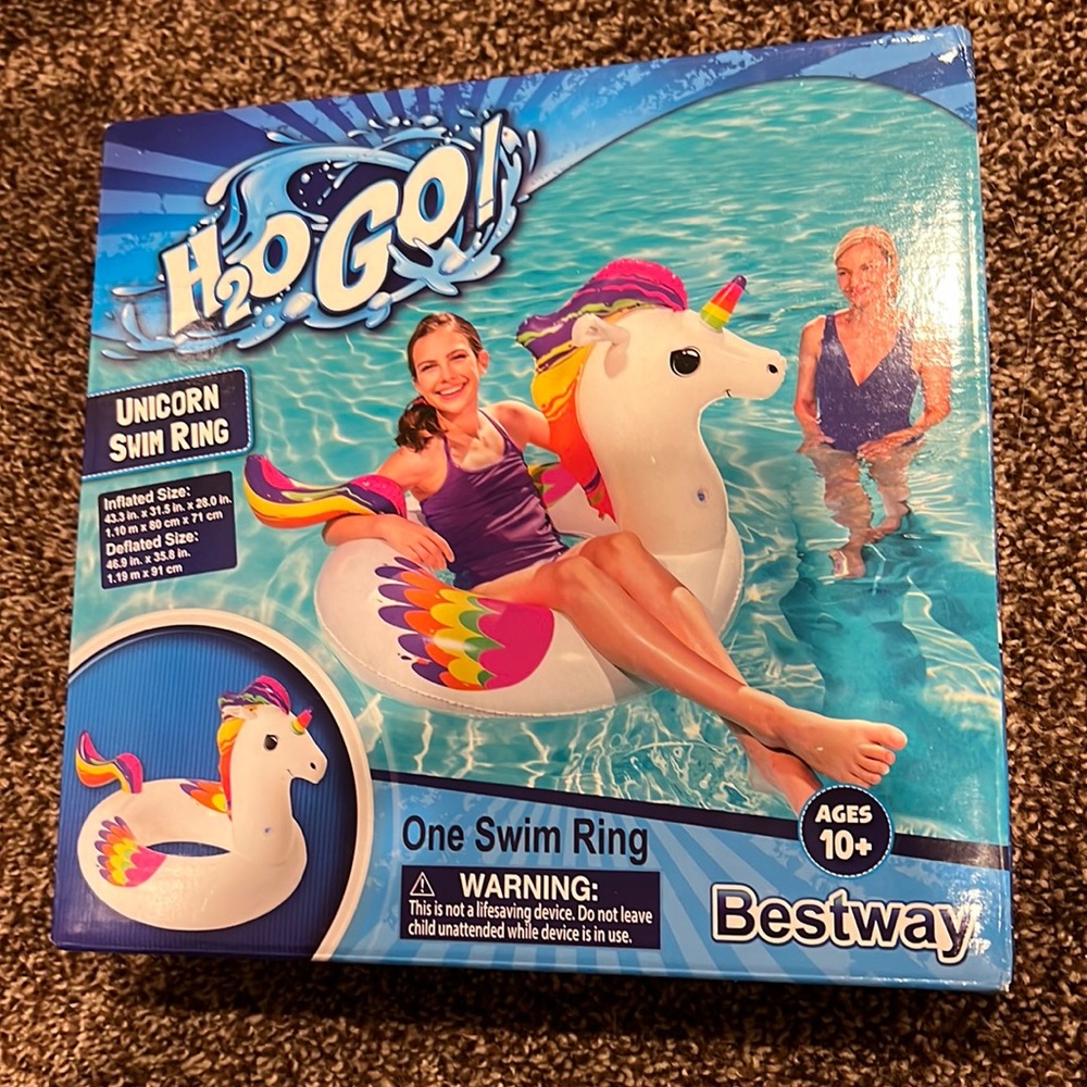 New unicorn swim ring